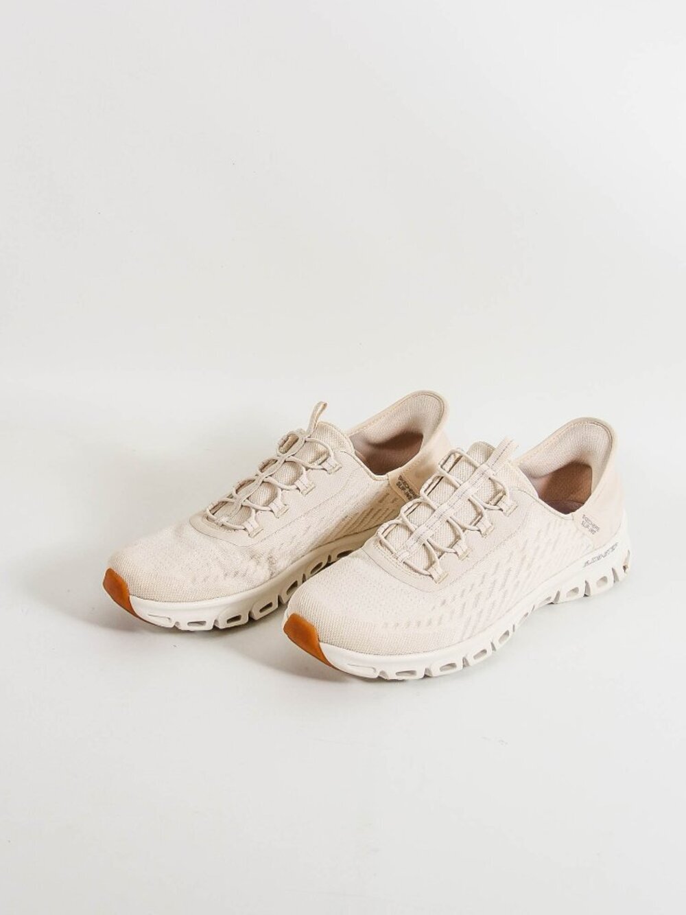 Skechers Slip-Ins Glide Step Hands Free Sneakers Cream Women's 9.5